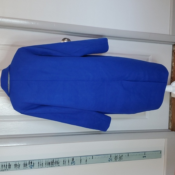 Abercrombie Royal Blue Wool Blend Dad Trench Coat SZ XL - Picture 5 of 9